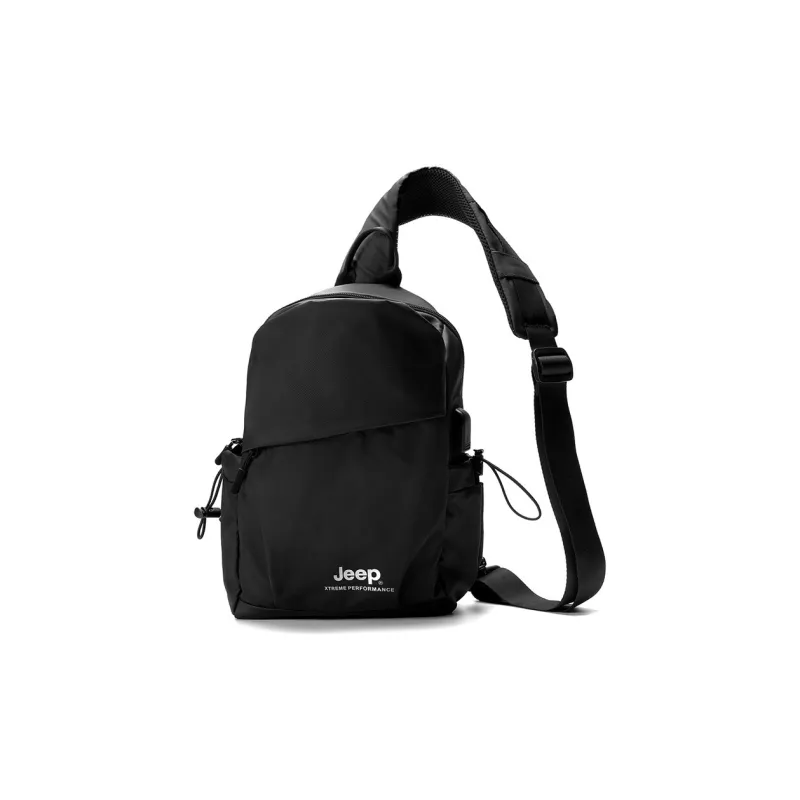 Jeep Adhesive Film Sling Bag Unisex Light Gray/Black-5