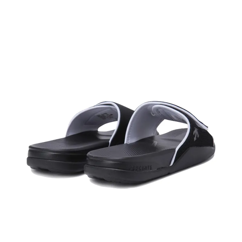 DESCENTE Slip Resistant Slide Slippers Unisex Black White-2