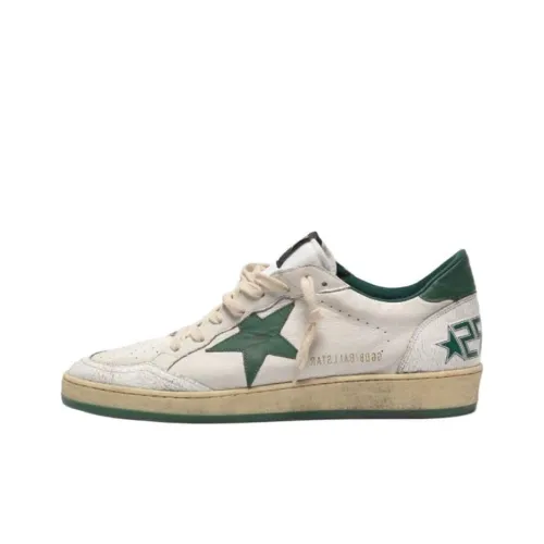 Golden Goose Ball Star Skateboard Shoes Men Low-Top White/Green