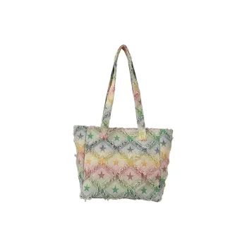 Morellybear Canvas Canvas Bag Shoulder Bags Women's Star Pattern/Rectangle/Checkerboard