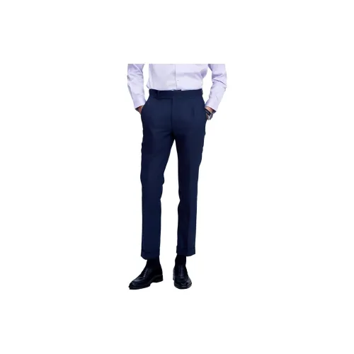 JODOLL Suit Trousers Men Dark Gray Blue