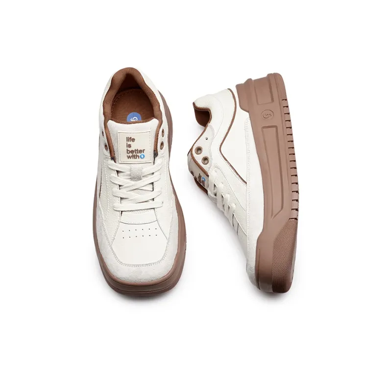 GONGJI Skateboard Shoes Women's Low Top Milk Tea Brown-4