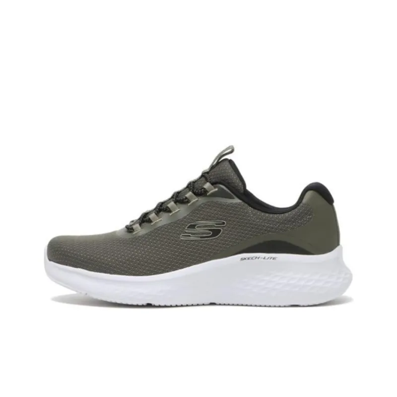 Skechers Anti Slip Wear Resistant Low Top Running Shoes Men's Gray-0