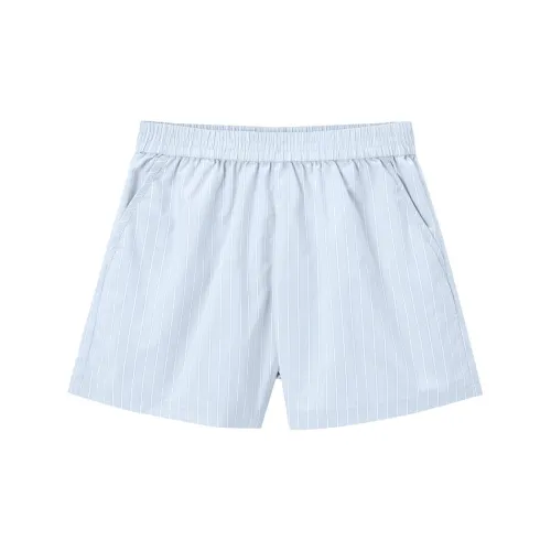 LEDIN Casual Shorts Women's Blue Stripe