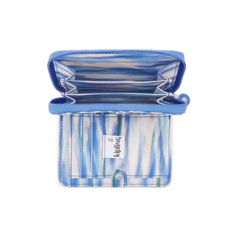 Kipling Recycled Polyester Wallet Medium Size Women's Light Blue-3