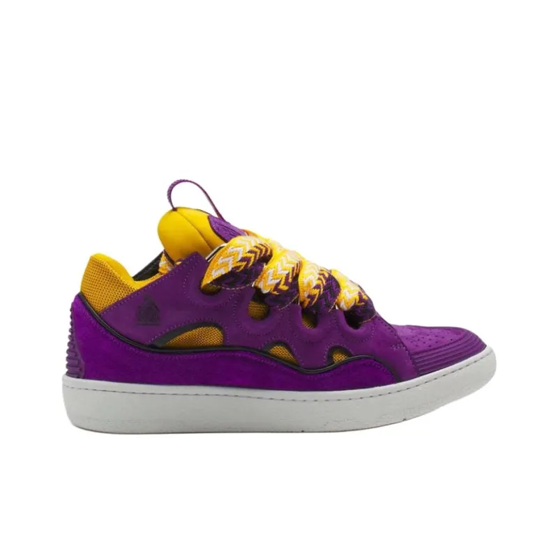 Lanvin Curb Low Top Skateboard Shoes Women's Purple-1