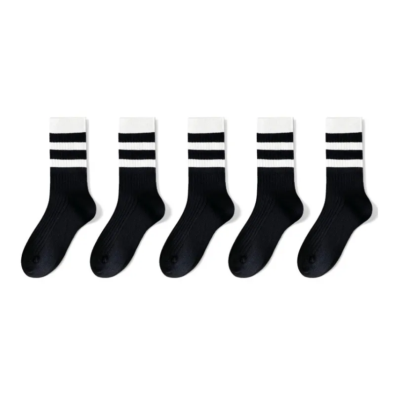 MIIOW Mid-Calf Socks Women's 5 Pack-12
