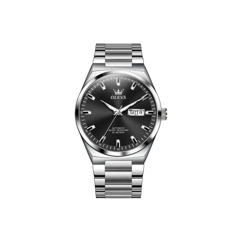 OLEVS Play The Cool Series Mechanical Movement Watch Men's Watches Black Dial-0