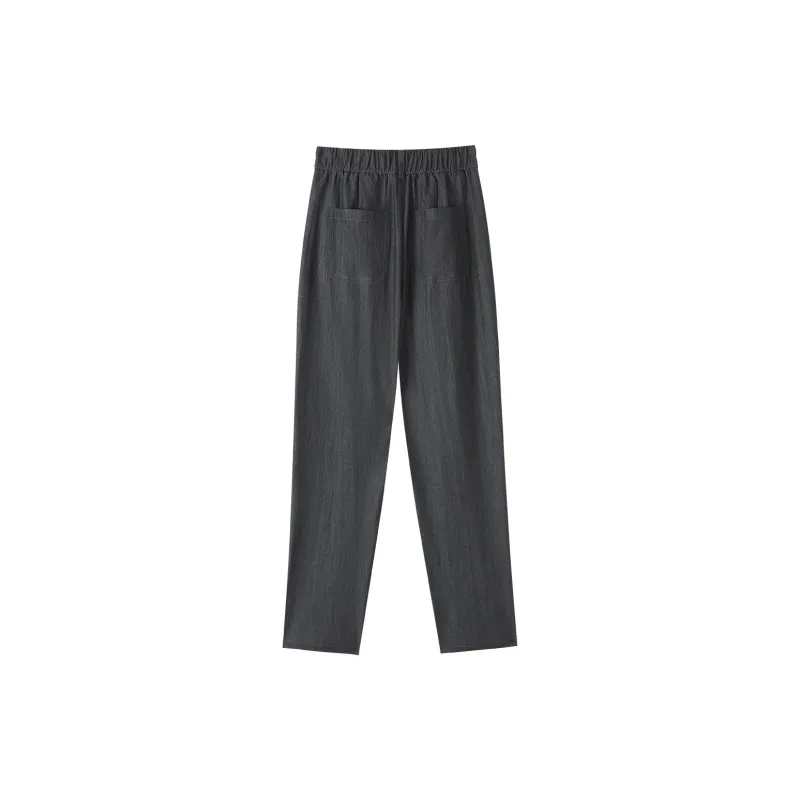 0571 Family Casual Pants Women's Black Gray Color-1