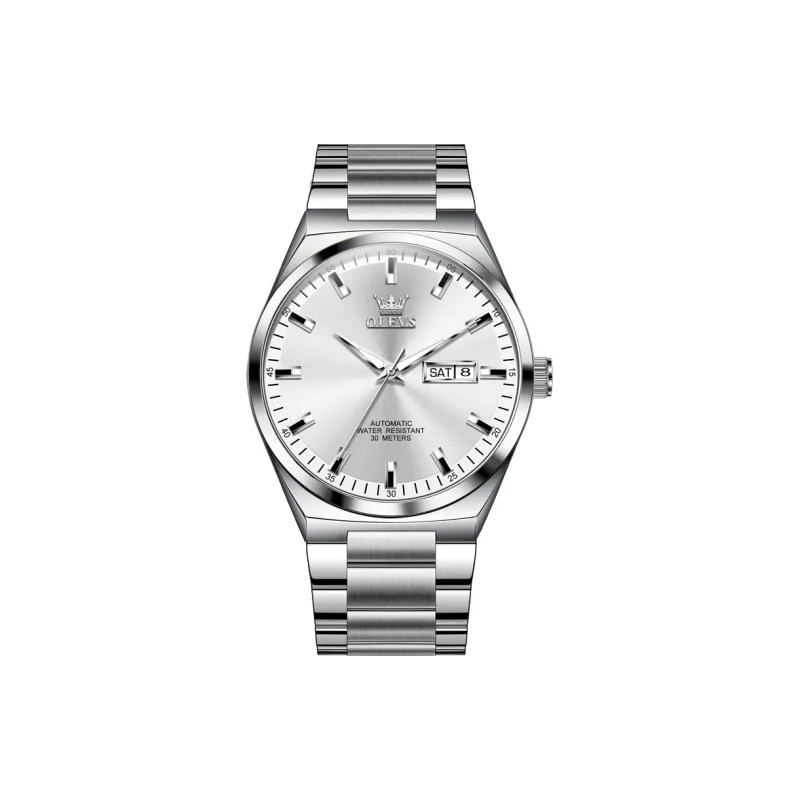 OLEVS Play The Cool Series Mechanical Movement Watch Men's Watches Black Dial-5