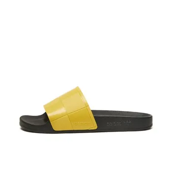 Adidas Originals Adilette Checkerboard Raf Simons Black Yellow