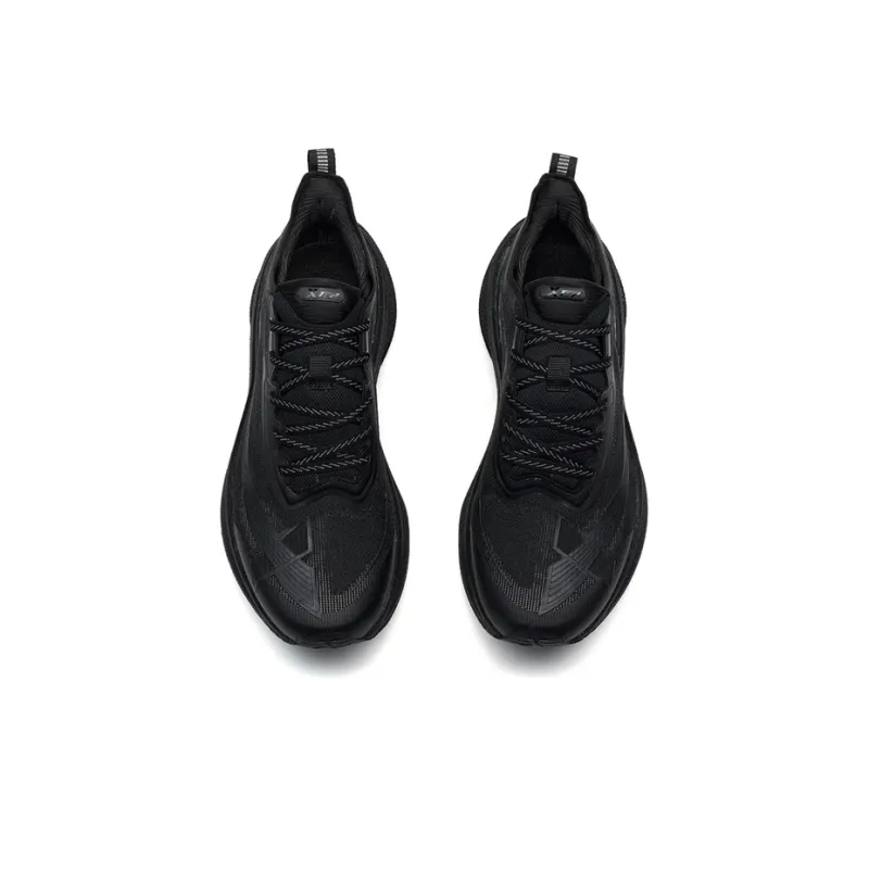 XTEP Two Thousand Kilometers 2.0 Anti Slip Wear Resistant Low Top Running Shoes Men's C Area Black Horse-4