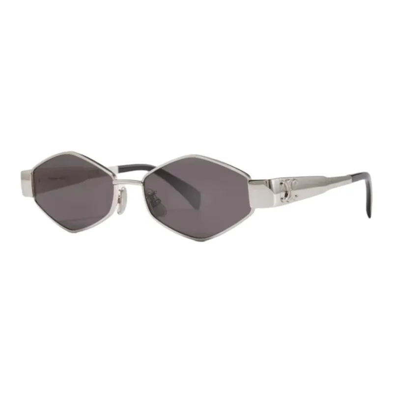 CELINE Plate Frame With Metal And Metal Irregular Shape Sunglasses Women's Multicolor-3