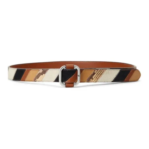 Polo Ralph Lauren Python Pattern Cow Leather Leather Belts Women's Multicolor 2.5CM