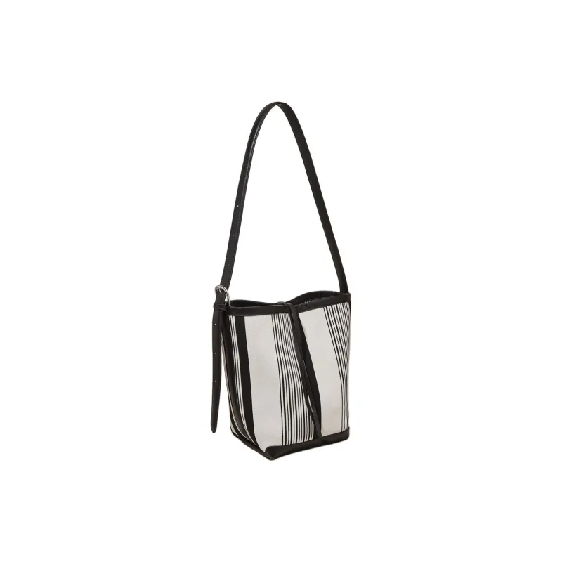 Marino Orlandi Fabric With Synthetic Leather Shoulder Bag Women's Pink/Black & White-7