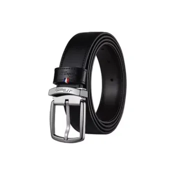 S. T.DUPONT Line D Business Cow Split Leather Leather Belts Men's Brown/Black Width  3CM