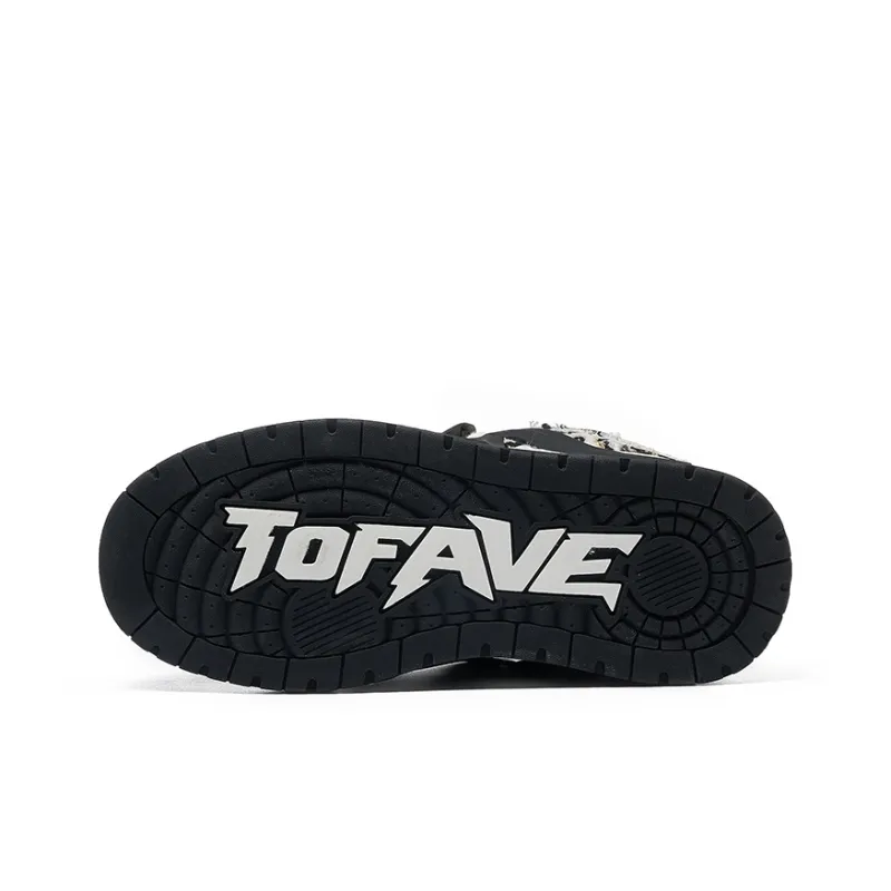 TOFAVE Anti Slip Wear Resistant Low Top Skateboard Shoes Unisex Beige Black Chanel Inspired-2