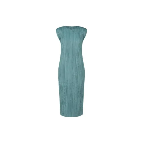 PLEATS PLEASE ISSEY MIYAKE Sleeveless Dresses Women's Turkish Green