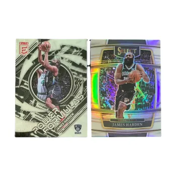 PANINI 2021 22 Brooklyn Nets James Harden SELECT+Elite Collection Teca Silver Fold 2 Star Card Pass Sports Cards 2 Pcs