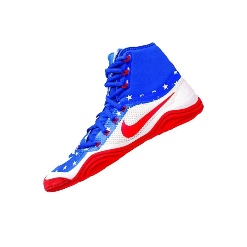 Nike Anti Slip Wear Resistant Mid Top Training Shoes Unisex Blue White Red-2