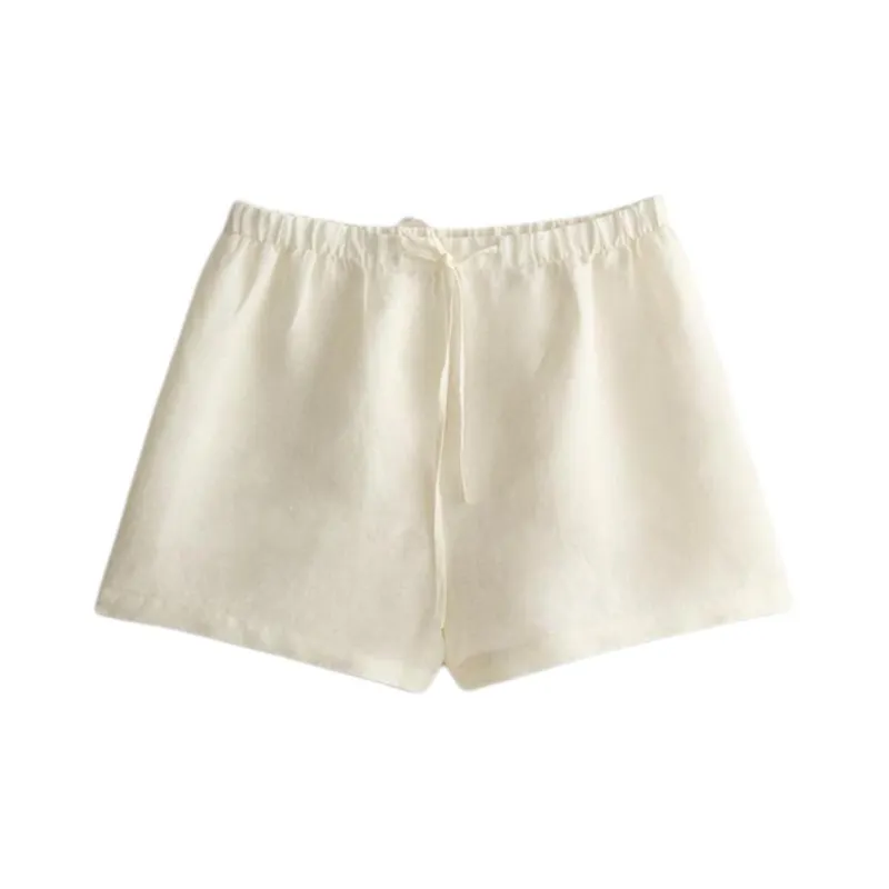 ZARA Pajama Pants Women's Raw White-0
