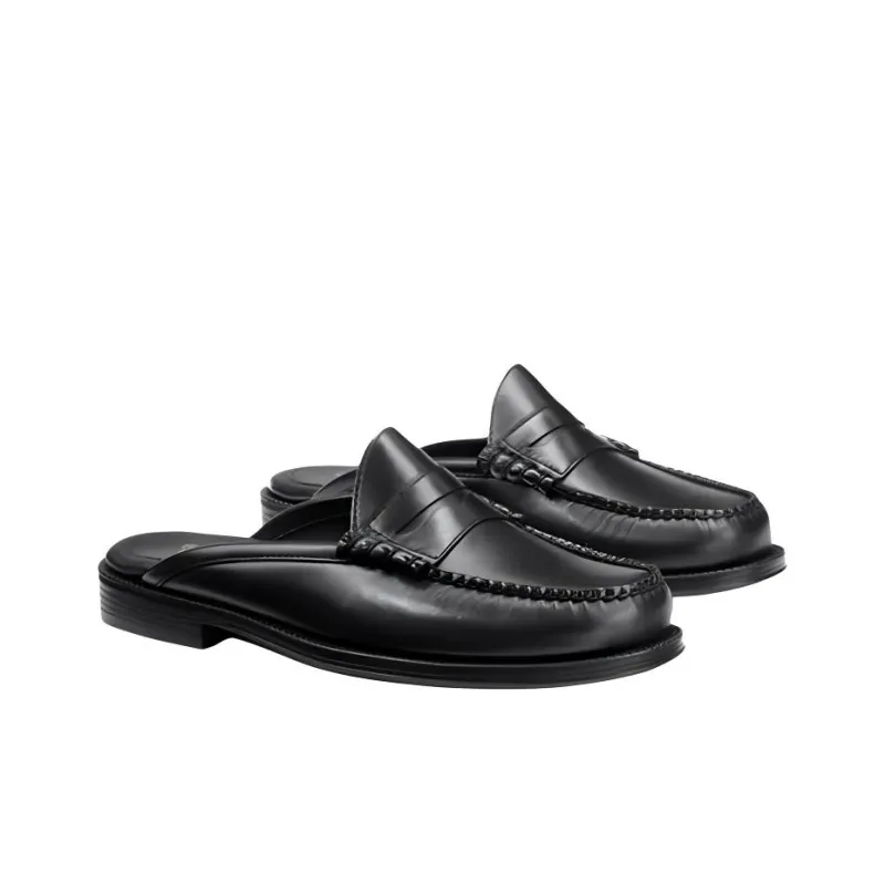 G.H. Bass & Co. Rubber Sole Slip-Resistant Wrap-toe Slippers Men's Black-2