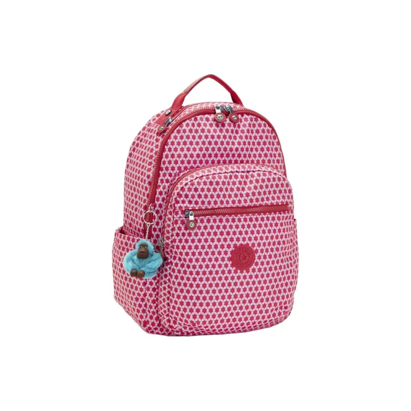 Kipling Recycled Polyester Backpack Large Size Women's Pink-1