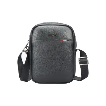 BOPAI Microfiber Shoulder Bag, Crossbody Bag Men's Black