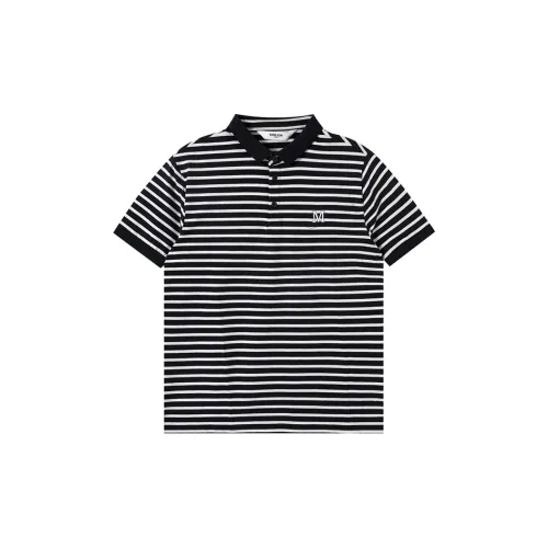 Tonlion Polo Shirts Men Black/White