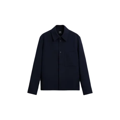 ZARA Jackets Men Blue