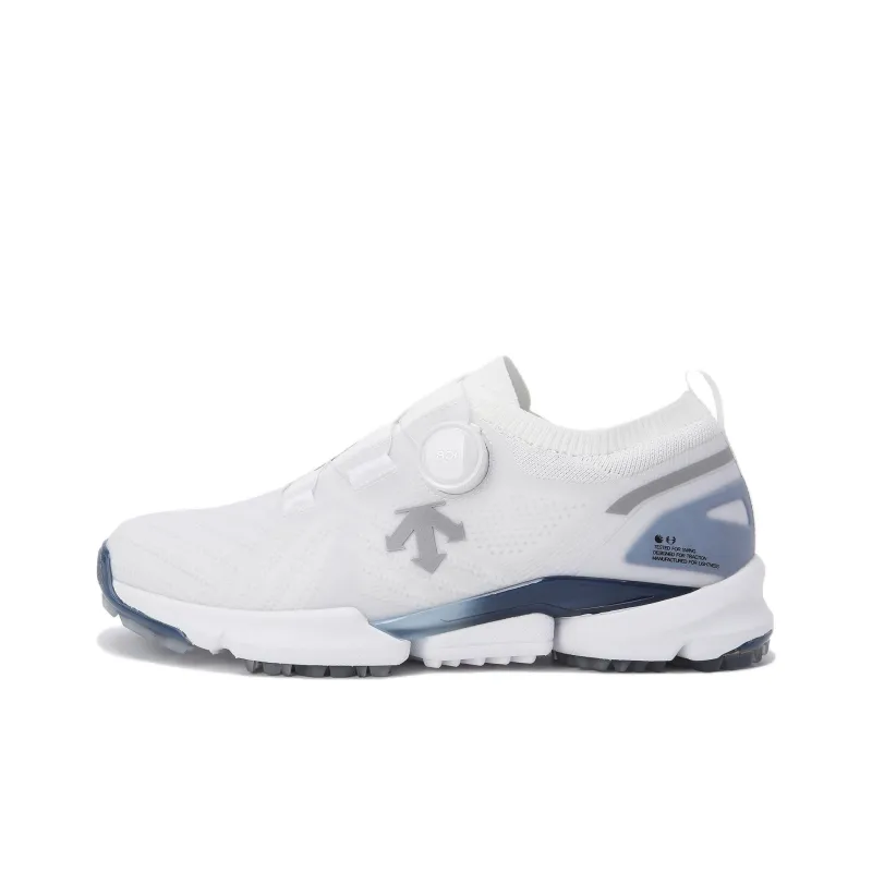DESCENTE EAGLE FLEX BOA® Cushioning, Slip Resistant, And Abrasion Resistant Low Top Golf Shoes Men's White Blue-0