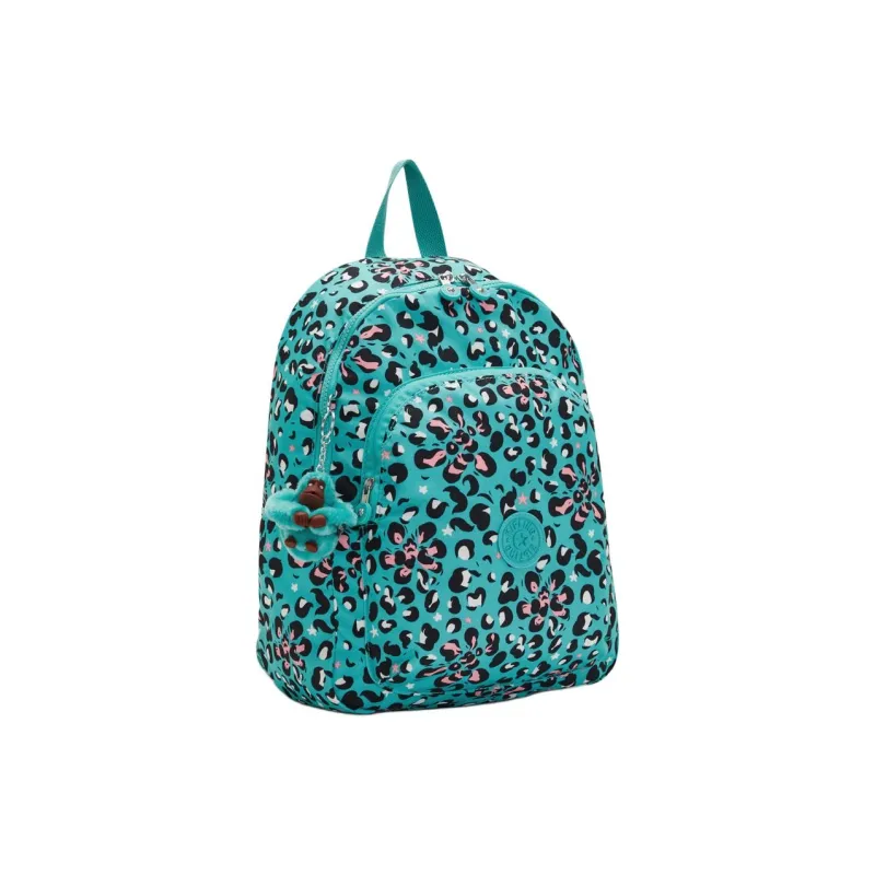Kipling Recycled Polyester Backpack Medium Size Women's Leopard Print Flower-2