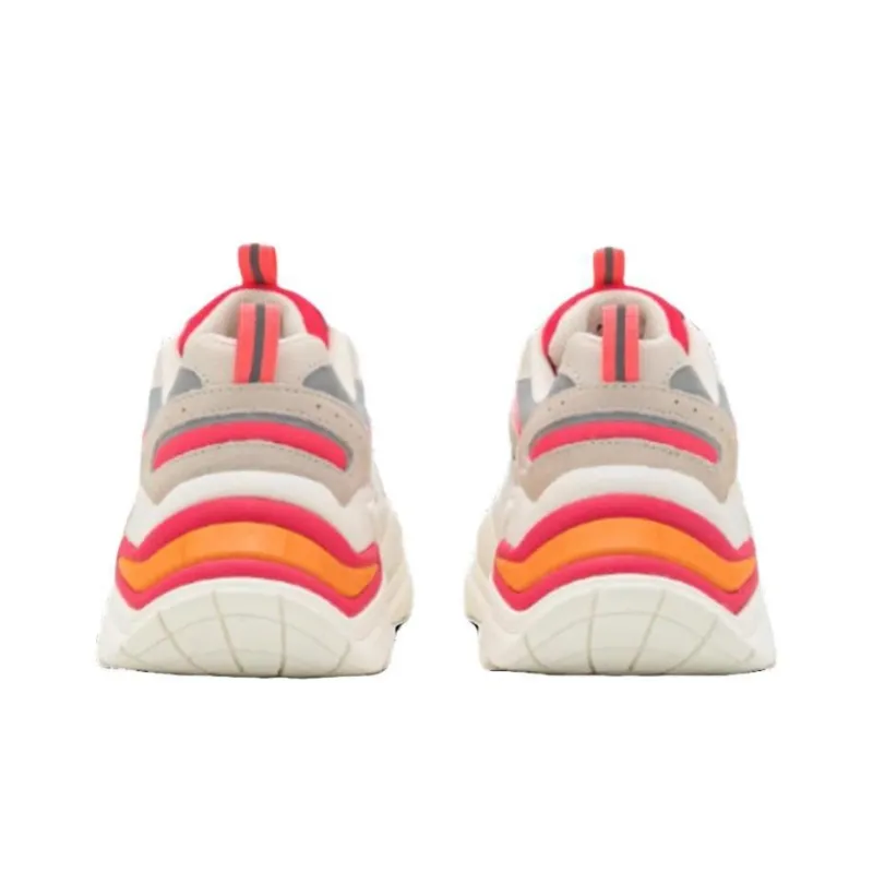 FILA Electrove Cushioning Wear-Resistant Low-Top Running Shoes Women's Beige White Red-4