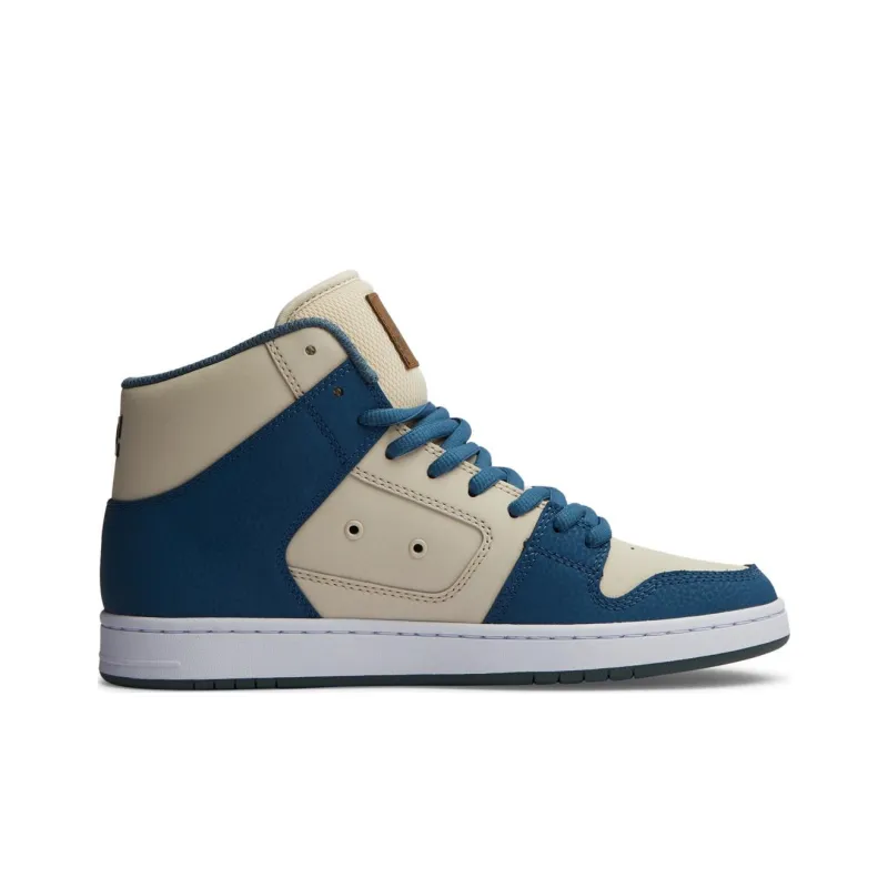 DC Shoes MANTECA 4 HI High Top Skateboard Shoes Men's Beige Blue-1