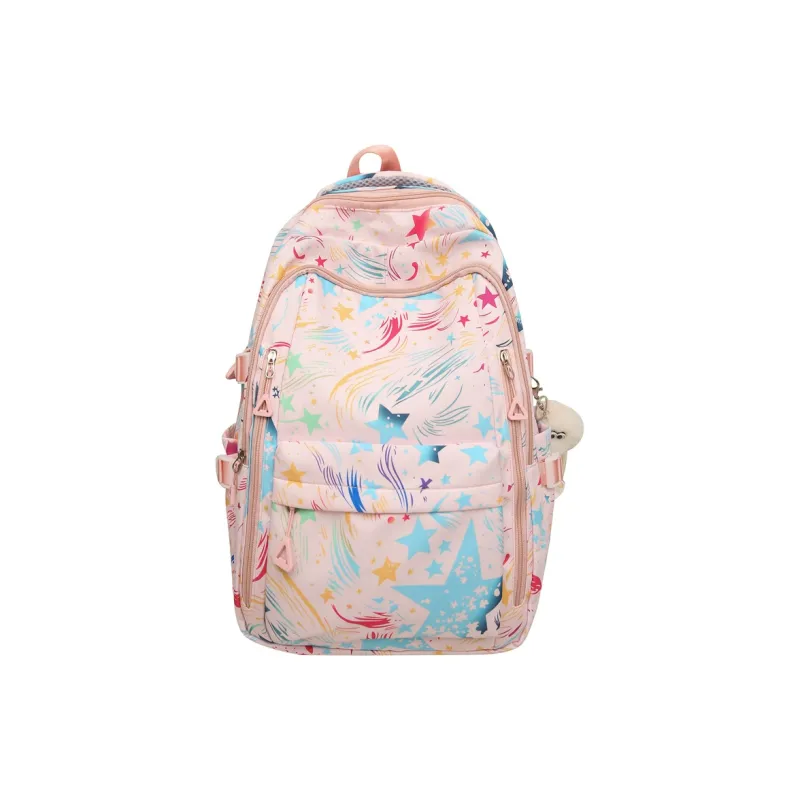 DCLOUD Nylon Backpack Regular Women's White/Black/Pink/Purple-8