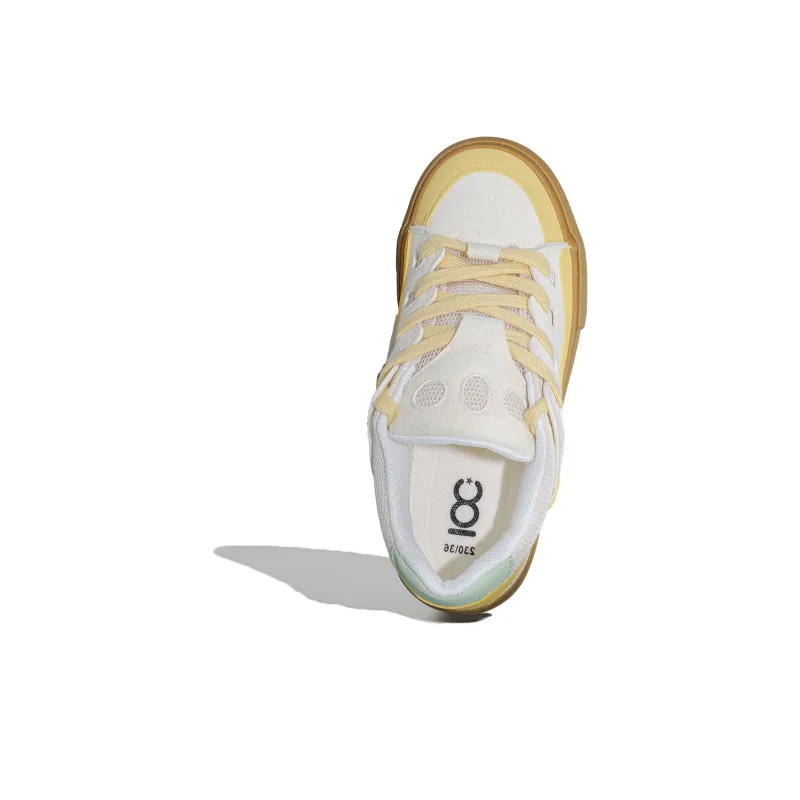 B10CROWN Slip-Resistant Lightweight Breathable Low-Top Skateboard Shoes Women's Milk Tea Beige-3