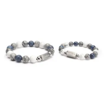 FOUNDIN White Turquoise Map Stone Bracelets Unisex