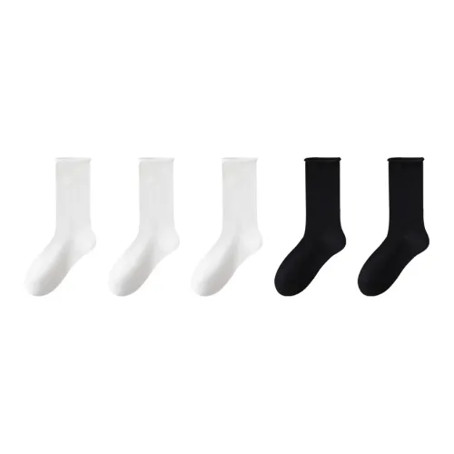 Left divided by right Women's Mid-Calf Socks