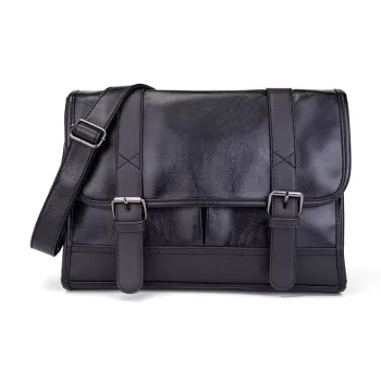 TTaG．baG PU Messenger Bag Shoulder Bag Crossbody Bag Men's Black
