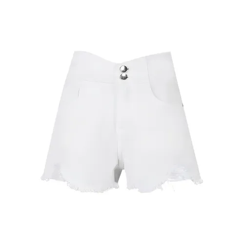 TAMMY TANGS Denim Shorts Women's White