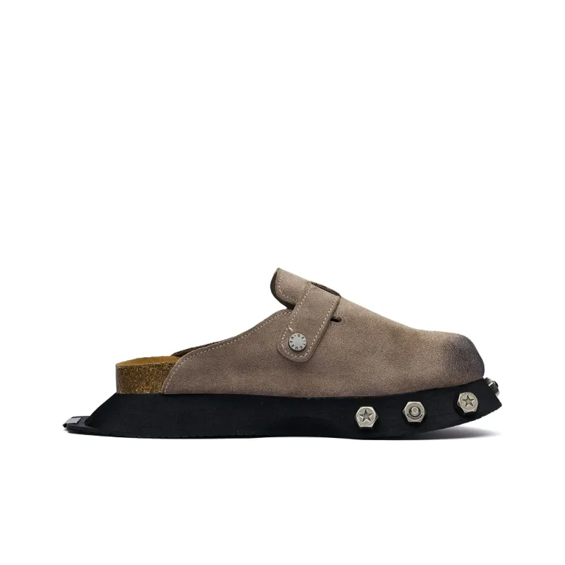 Zuogedu Rubber Sole Slip Resistant Platform Height Increasing 5cm Outerwear Closed Toe Slippers Unisex-7