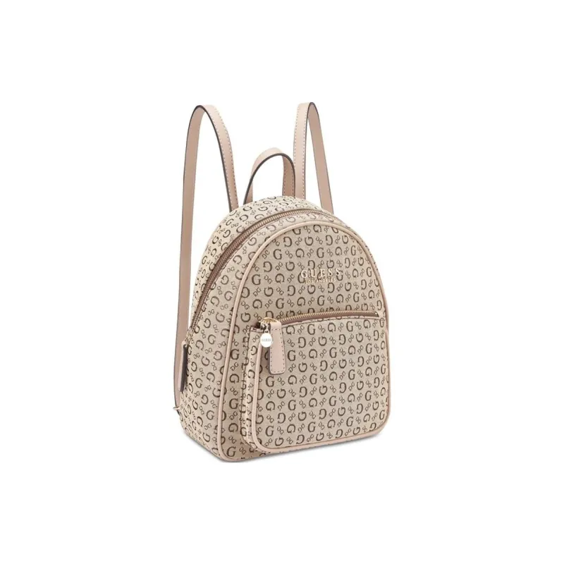 GUESS Fabric Artificial Leather Backpack Medium Size Women's Coffee-1