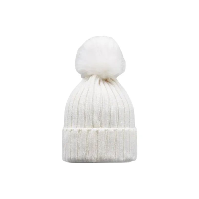 Moncler Merino Fine Wool Beanies Women's White-1