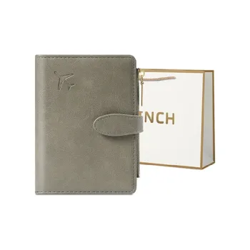 BRINCH PU Passport Wallet Unisex Multicolor