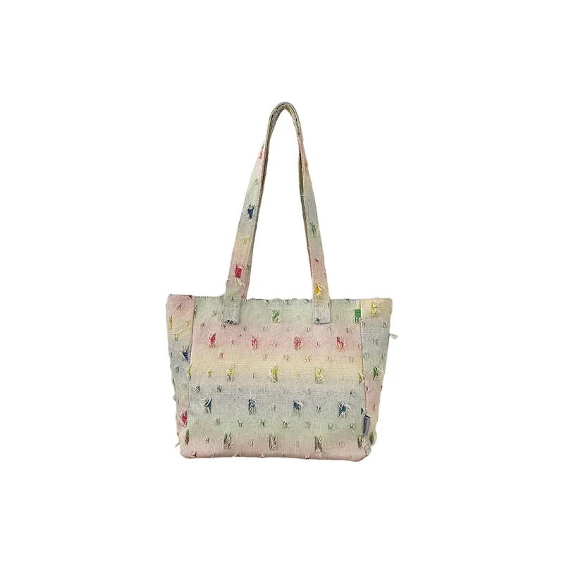 Morellybear Canvas Canvas Bag Shoulder Bags Women's Star Pattern/Rectangle/Checkerboard-5