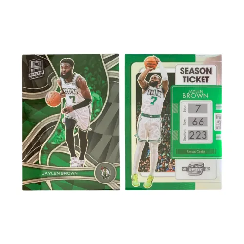 PANINI 2021 22 Celtics Jaylen Brown Game Ticket And Spectra Player Card Pass Sports Cards 2 Pcs