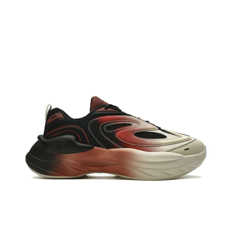 FILA FUSION Fashion Daddy Shoes 'Beige Black Red'-1