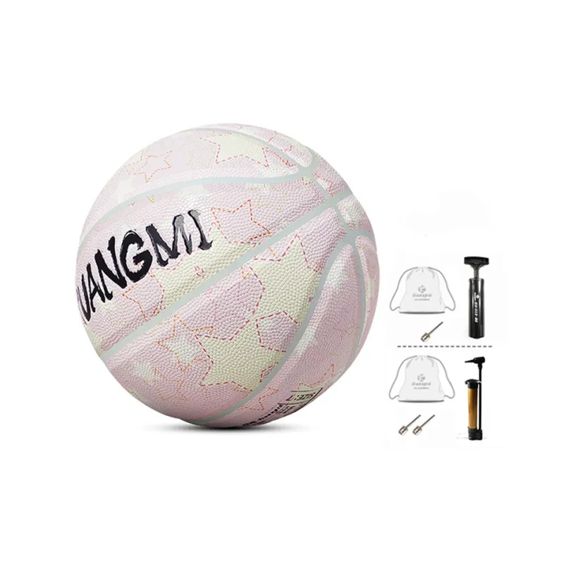 Kuangmi Couple Limited Collection PU Basketball Pink Size 7 Training Unisex-2