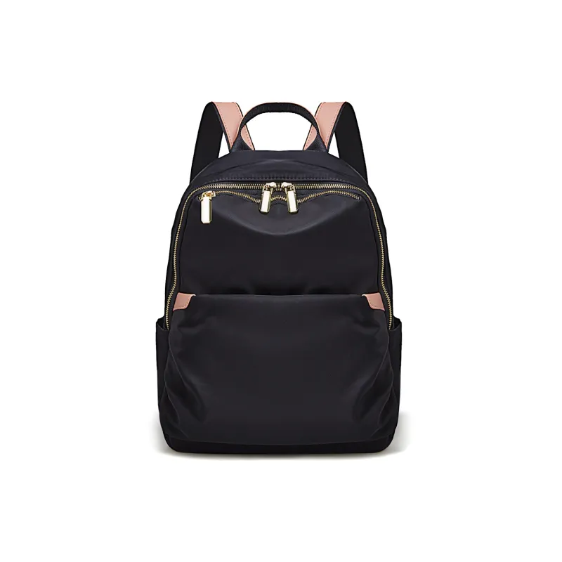 Marino Orlandi Textile, Synthetic Leather Backpack Regular Women's Coffee/Apricot-1