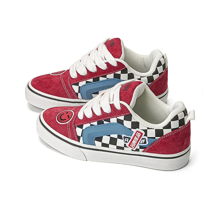 MINISO Skateboard Shoes Unisex Classic Red Blue-1